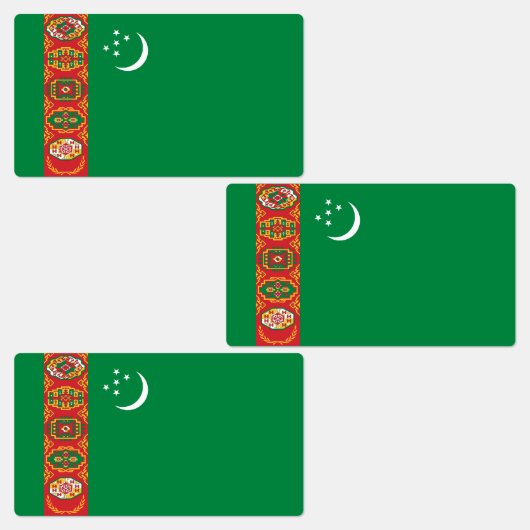 Vlag van Turkmenistan Labels (Groep)