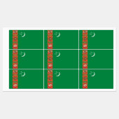 Vlag van Turkmenistan Labels (Vel)