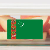 Vlag van Turkmenistan Labels (Aangebracht)
