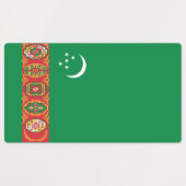 Vlag van Turkmenistan Labels (Design 1)