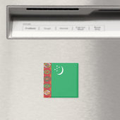 Vlag van Turkmenistan Magneet (Insitu (Vaatwasser))