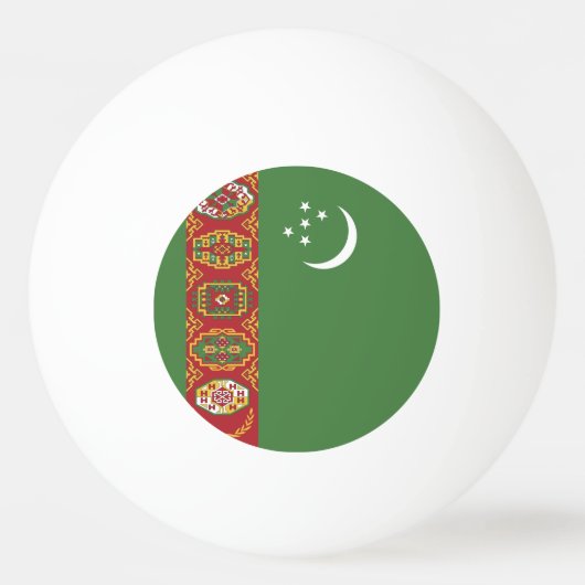 Vlag van Turkmenistan Pingpongbal (Voorkant)
