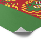Vlag van Turkmenistan Poster (Hoek)