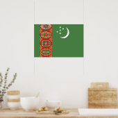 Vlag van Turkmenistan Poster (Keuken)