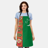 Vlag van Turkmenistan Schort (Gedragen)