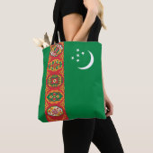 Vlag van Turkmenistan Tote Bag (Dichtbij)