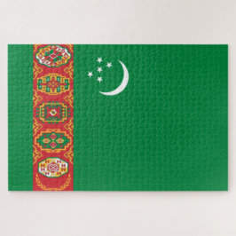 Vlag van Turkmenistan (Turkmenië) Legpuzzel