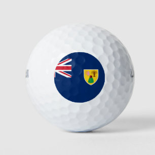 vlag van turks - en caicos - eilanden golfballen
