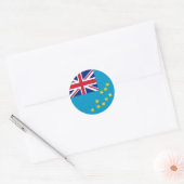 Vlag van Tuvalu Ronde Sticker (Envelop)