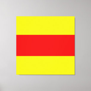 vlag van twee maritieme nautische letters canvas afdruk