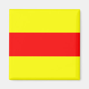 vlag van twee maritieme nautische letters magneet