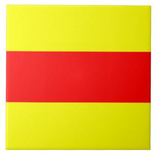 vlag van twee maritieme nautische letters tegeltje