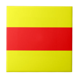 vlag van twee maritieme nautische letters tegeltje