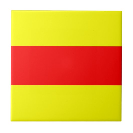 vlag van twee maritieme nautische letters tegeltje (Voorkant)