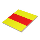 vlag van twee maritieme nautische letters tegeltje (Zijkant)