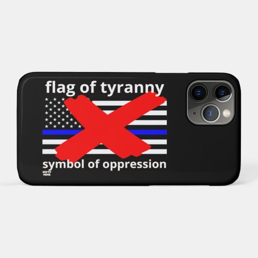 VLAG VAN TYRANNY blauwe lijn vlag vlag politie vla Case-Mate iPhone Case (Achterkant (horizontaal))
