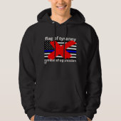 VLAG VAN TYRANNY blauwe lijn vlag vlag politie vla Hoodie (Voorkant)