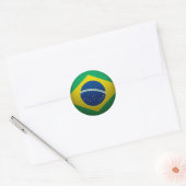 Vlag van U Brazilië Ronde Sticker (Envelop)