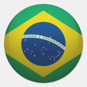 Vlag van U Brazilië Ronde Sticker