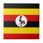 Vlag van Uganda Ceramic Tile Tegeltje (Voorkant)