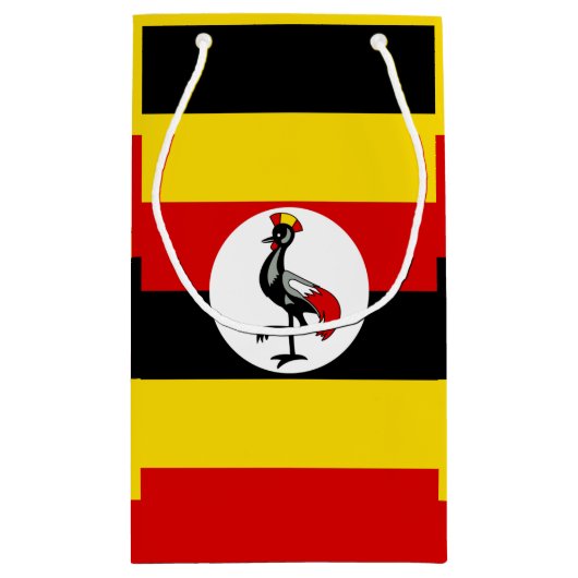 Vlag van Uganda Gift Bag Klein Cadeauzakje (Achterkant)
