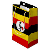 Vlag van Uganda Gift Bag Klein Cadeauzakje (Voorkant Gekanteld)