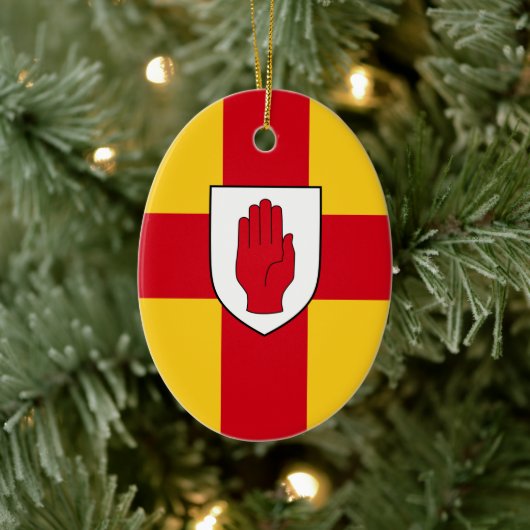 Vlag van Ulster Keramisch Ornament (Boom)