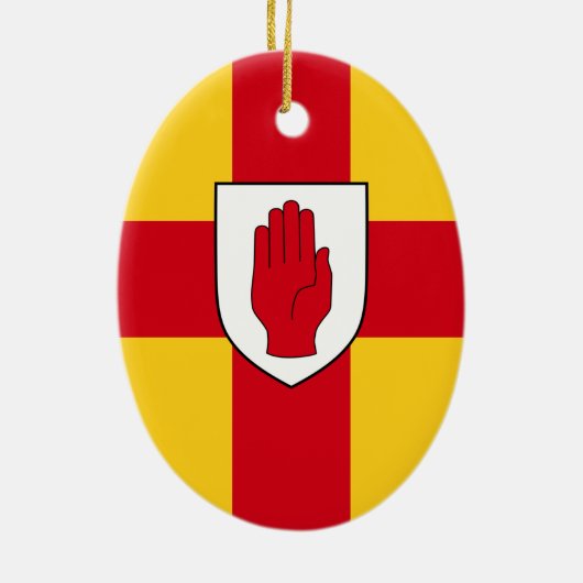 Vlag van Ulster Keramisch Ornament (Achterkant)