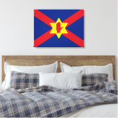 Vlag van Ulster Nation (Noord-Ierland) Canvas Afdruk (Insitu (Slaapkamer))