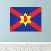 Vlag van Ulster Nation (Noord-Ierland) Canvas Afdruk (Insitu (Houten vloer))