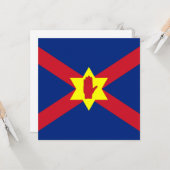 Vlag van Ulster Nation (Noord-Ierland) Kaart (Voorkant / Achterkant in situ)