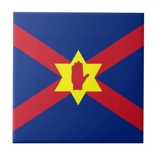 Vlag van Ulster Nation (Noord-Ierland) Tegeltje (Voorkant)