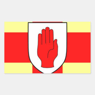 Vlag van Ulster - Noord-Ierland Rechthoekige Sticker