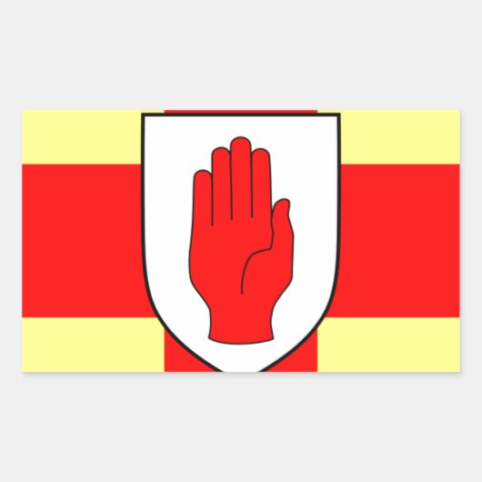 Vlag van Ulster - Noord-Ierland Rechthoekige Sticker (Voorkant)
