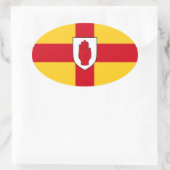 Vlag van Ulster Ovale Sticker (Tas)
