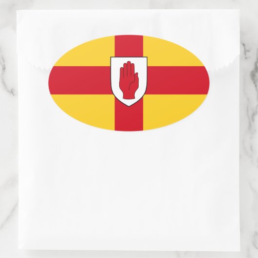 Vlag van Ulster Ovale Sticker (Tas)