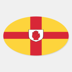 Vlag van Ulster Ovale Sticker