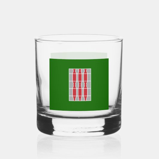 Vlag van Umbrië (Italiaanse regio) Whisky Glas (Voorkant)