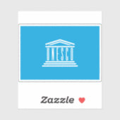 Vlag van UNESCO Sticker (Vel)