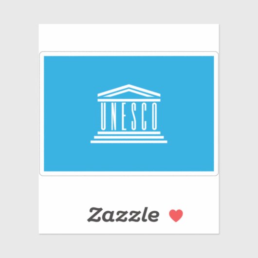 Vlag van UNESCO Sticker (Vel)