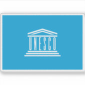 Vlag van UNESCO Sticker (Voorkant)