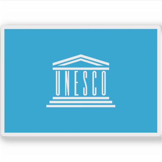 Vlag van UNESCO Sticker (Voorkant)