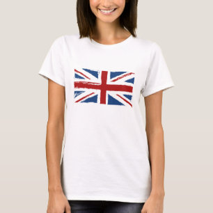Vlag van Unievaartuig in Abstracte kribbels T-shirt