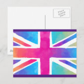 Vlag van Unievaartuig in Bright Waterverven Briefkaart (Voorkant / Achterkant)