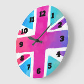 Vlag van Unievaartuig in Bright Waterverven Grote Klok (Hoek)