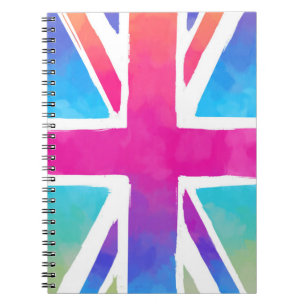 Vlag van Unievaartuig in Bright Waterverven Notitieboek