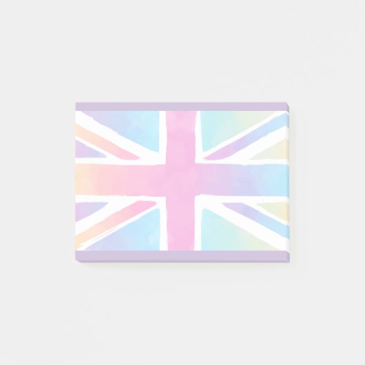 Vlag van Unievaartuig in Bright Waterverven Post-it® Notes (Voorkant)
