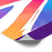 Vlag van Unievaartuig in Bright Waterverven Poster (Hoek)