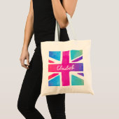 Vlag van Unievaartuig in Bright Waterverven Tote Bag (Voorkant (product))