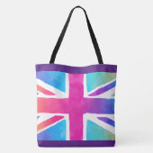 Vlag van Unievaartuig in Bright Waterverven Tote Bag (Achterkant)